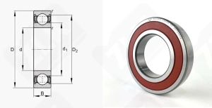 Подшипник 180214 (6214LLUC3) радиальный шариковый 70-125-24 мм
