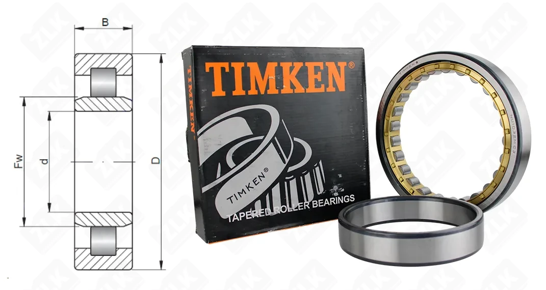 Подшипник роликовый 32132Л (NU1032MC3) 160×240×38 мм Timken оригинал