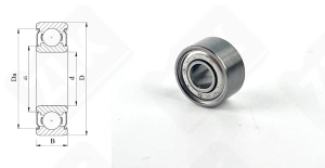 Подшипник 1000093 ZZ (693ZZ) радиальный шариковый 3-8-4 мм