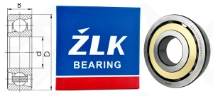 Подшипник 66412Л (7412BM) радиально-упорный шариковый 60-150-35 мм