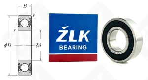 Подшипник 180102 (60022RS) радиальный шариковый 15-32-9 мм