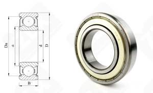 Подшипник 80211 (6211ZZ) радиальный шариковый 55-100-21 мм