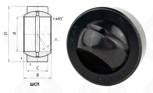 Подшипник 2ШС17 (GE17) шарнирный 17-40-14/21 мм