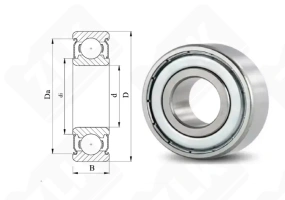 Подшипник 1000093 ZZ (693ZZ) радиальный шариковый 3-8-4 мм