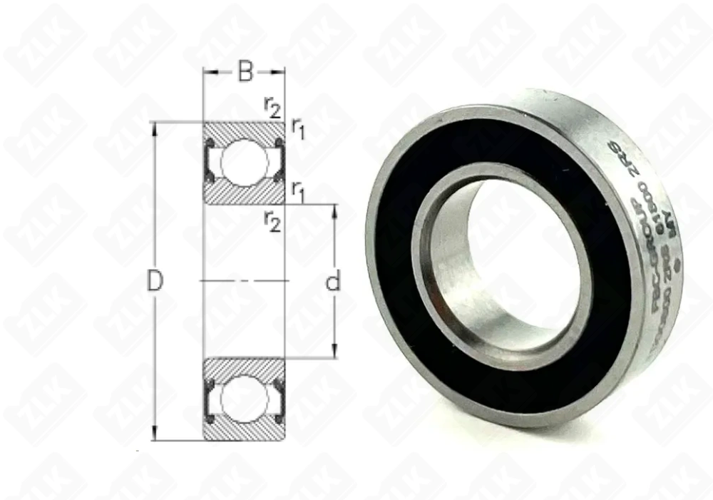 1000800 2RS (618002RS,68002RS) Россия