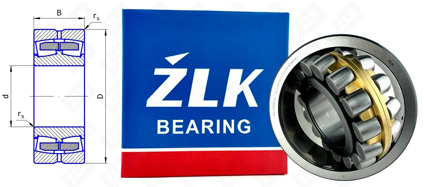 Подшипник роликовый 3626 Н (22326EMW33/W800C4) 130×280×93 мм ZLK