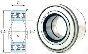 Подшипник 256707 (DAC35680037) радиально-упорный шариковый 35-68-37 мм