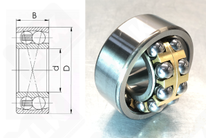 Подшипник 1306Л (1306M) радиальный шариковый самоустанавливающийся 30-72-19 мм