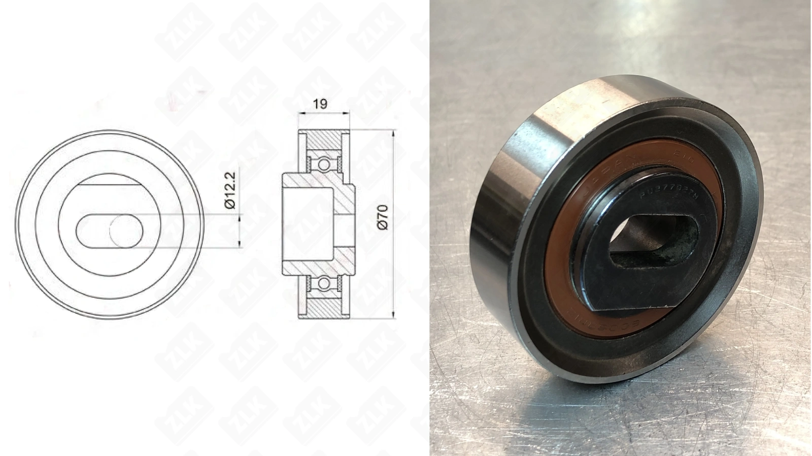 Подшипник шариковый (PU277027H) 12.2×70×27 мм Koyo оригинал