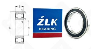 Подшипник 180120 (60202RS) радиальный шариковый 100-150-24 мм