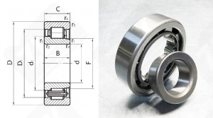 Подшипник 142807 Y (NJ2307ENVX3) радиальный роликовый 35-90-29 мм
