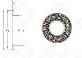 Подшипник AXK1226 упорный игольчатый 12-26-2 мм
