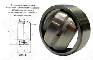 Подшипник ШСП30 (GE30ES) шарнирный 30-47-22/18 мм