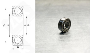 Подшипник 1000900 (69002ZNR) радиальный шариковый 10-22-6 мм