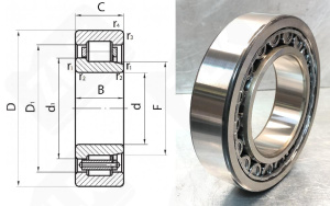 Подшипник 42248 (NJ248) радиальный роликовый 240-440-72 мм