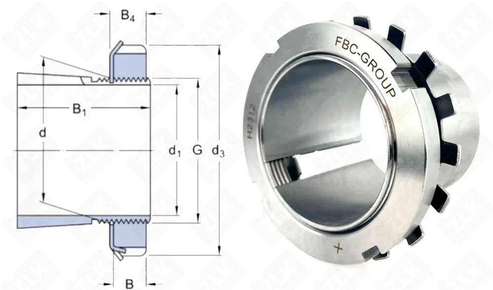 Втулка закрепительная H2312 FBC