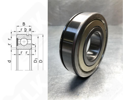 Подшипник 150304 (6304DDUNRC3) радиальный шариковый 20-52-15 мм