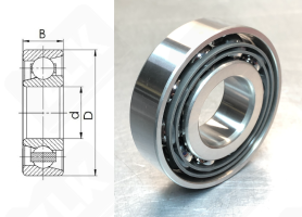 Подшипник 66307 Е (7307BECBPP) радиально-упорный шариковый 35-80-21 мм