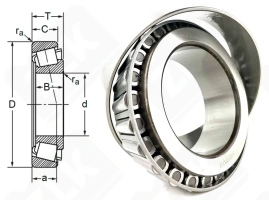 Подшипник 3007717 (33117) радиально-упорный роликовый конический 85-140-41 мм
