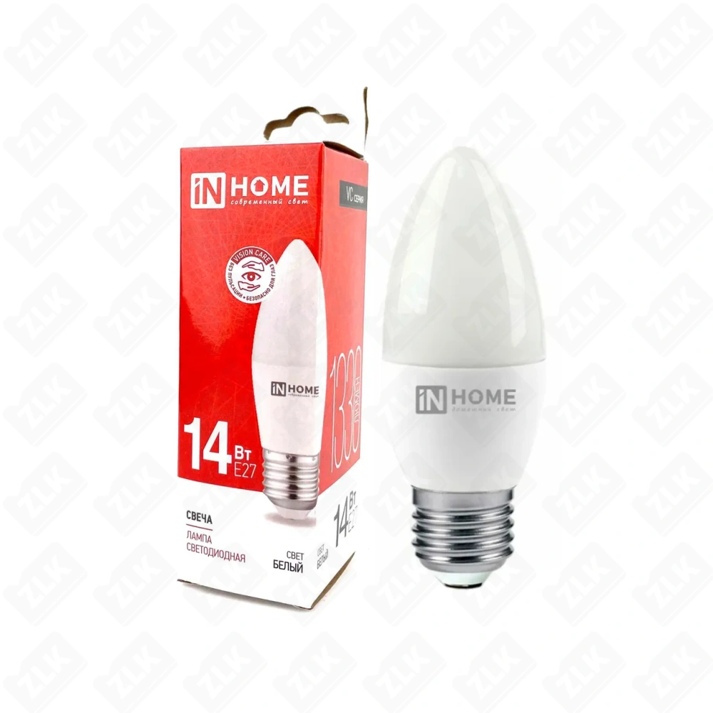 Лампа светодиодная LED-СВЕЧА-VC 11Вт свеча 6500К холод. бел. E27 230В IN HOME