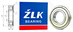 Подшипник шариковый 60208 (6208Z) 40×80×18 мм