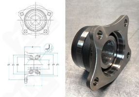 Подшипниковый ступичный узел VKBA6547 (713610780 R157.40) радиально-упорный шариковый 43-85-40,25 мм