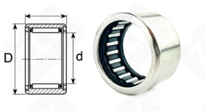 Подшипник HK2216 радиальный игольчатый 22-28-16 мм