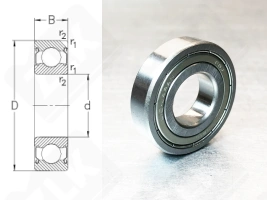 Подшипник 77R10 радиальный шариковый 15.875-34.925-8.733 мм