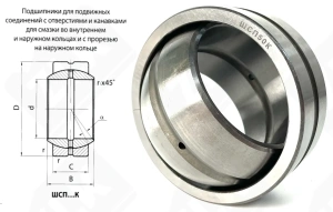 Подшипник ШСП50 К (GE50ES) шарнирный 50-75-28/35 мм