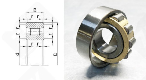 Подшипник 2307 Л (N307M) радиальный роликовый 35-80-21 мм