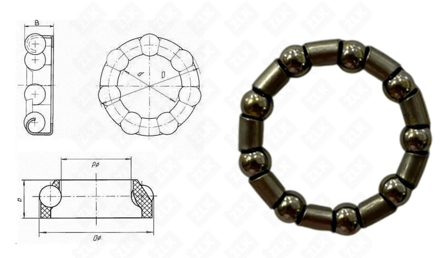 Подшипник шариковый  (1/4"х9) 23×32×6.5 мм Neutral