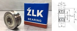 Подшипник LFR5201-10 2Z радиально-упорный шариковый 12-35-16 мм